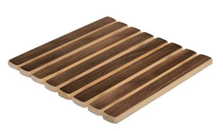 Коврик деревянный, 34х34 см, обожжённая липа 